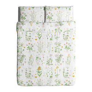 IKEA Strandkrypa Floral Full/Queen Duvet Cover + Pillows